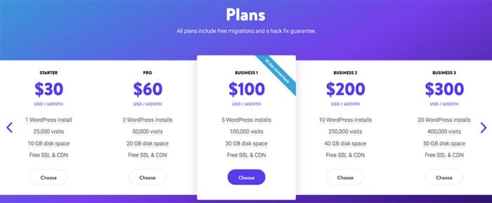 kinsta price plan