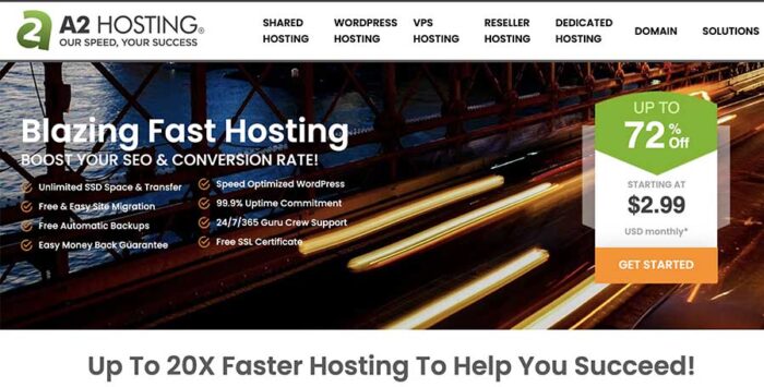 a2 web site hosting